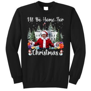 ILl Be Home For Christmas Funny Santa Claus Trump 2024 Sweatshirt