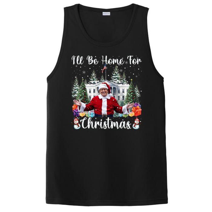 ILl Be Home For Christmas Funny Santa Claus Trump 2024 PosiCharge Competitor Tank