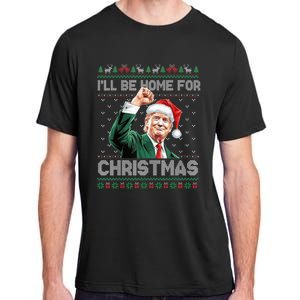 ILl Be Home For Christmas Funny Santa Trump Pajamas Ugly Adult ChromaSoft Performance T-Shirt