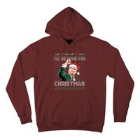 ILl Be Home For Christmas Funny Santa Trump Pajamas Ugly Hoodie