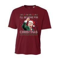 ILl Be Home For Christmas Funny Santa Trump Pajamas Ugly Performance Sprint T-Shirt