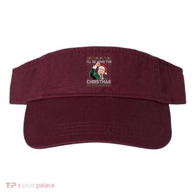 ILl Be Home For Christmas Funny Santa Trump Pajamas Ugly Visor