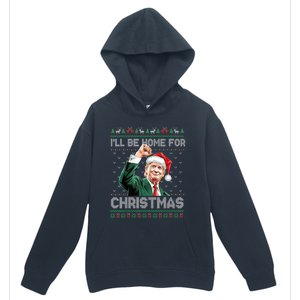 ILl Be Home For Christmas Funny Santa Trump Pajamas Ugly Urban Pullover Hoodie