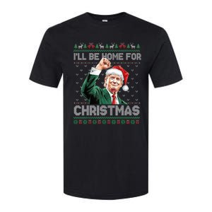 ILl Be Home For Christmas Funny Santa Trump Pajamas Ugly Softstyle CVC T-Shirt