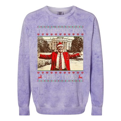 ILl Be Home For Christmas Santa Funny Ugly Xmas Sweater Colorblast Crewneck Sweatshirt