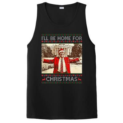 ILl Be Home For Christmas Santa Funny Ugly Xmas Sweater PosiCharge Competitor Tank