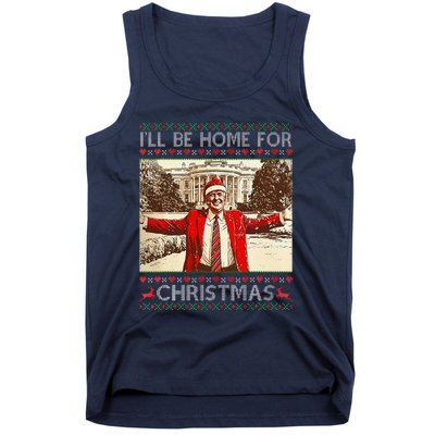 ILl Be Home For Christmas Santa Funny Ugly Xmas Sweater Tank Top