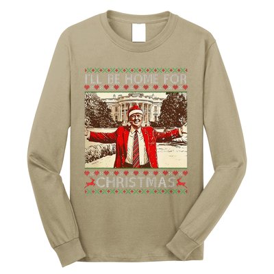 ILl Be Home For Christmas Santa Funny Ugly Xmas Sweater Long Sleeve Shirt