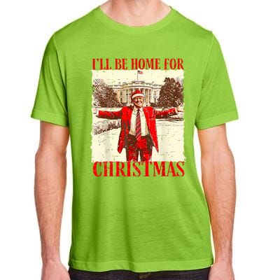 ILl Be Home For Christmas Santa Funny Trump Xmas Pajamas Adult ChromaSoft Performance T-Shirt