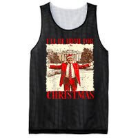 ILl Be Home For Christmas Santa Funny Trump Xmas Pajamas Mesh Reversible Basketball Jersey Tank