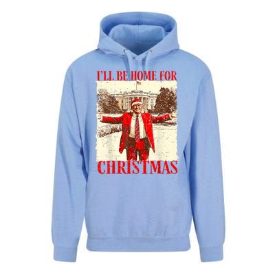 ILl Be Home For Christmas Santa Funny Trump Xmas Pajamas Unisex Surf Hoodie