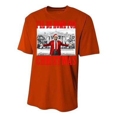 Ill Be Home For Christmas Santa Performance Sprint T-Shirt