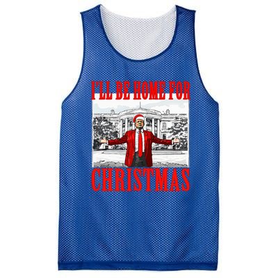 Ill Be Home For Christmas Santa Mesh Reversible Basketball Jersey Tank