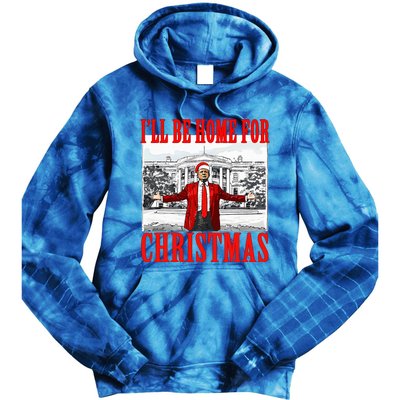 Ill Be Home For Christmas Santa Tie Dye Hoodie