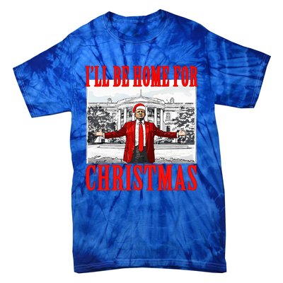 Ill Be Home For Christmas Santa Tie-Dye T-Shirt