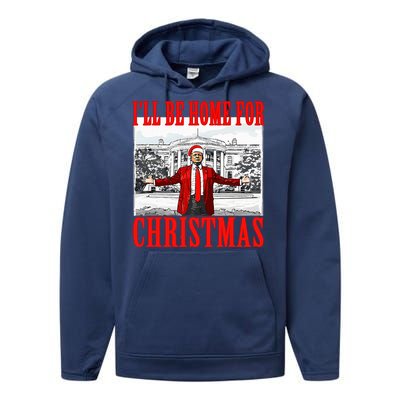 Ill Be Home For Christmas Santa Performance Fleece Hoodie