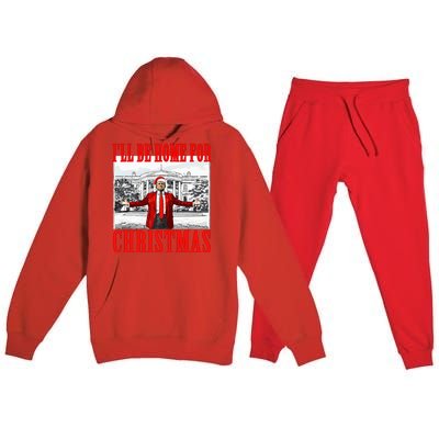 Ill Be Home For Christmas Santa Premium Hooded Sweatsuit Set