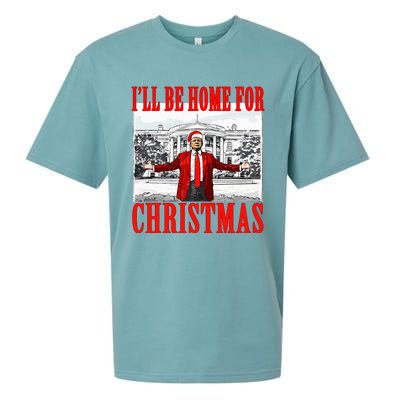 Ill Be Home For Christmas Santa Sueded Cloud Jersey T-Shirt