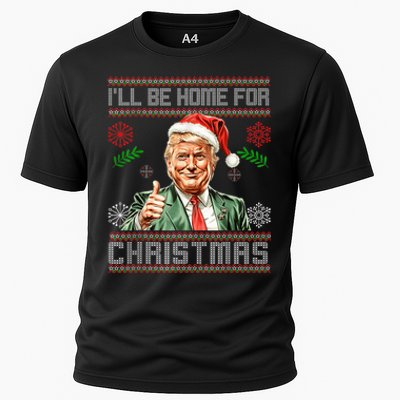 ILl Be Home For Christmas Funny Trump 2024 Ugly Xmas Cooling Performance Crew T-Shirt