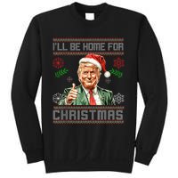 ILl Be Home For Christmas Funny Trump 2024 Ugly Xmas Sweatshirt