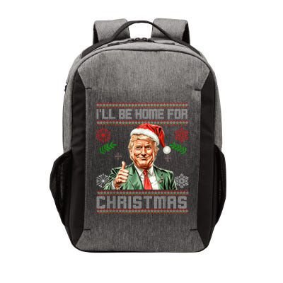 ILl Be Home For Christmas Funny Trump 2024 Ugly Xmas Vector Backpack