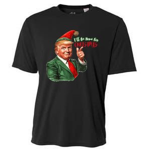 ILl Be Home For Christmas Funny Santa Claus Trump 2024 Cooling Performance Crew T-Shirt