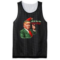 ILl Be Home For Christmas Funny Santa Claus Trump 2024 Mesh Reversible Basketball Jersey Tank