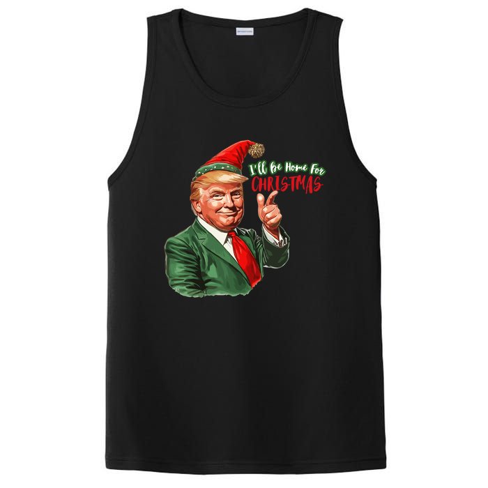 ILl Be Home For Christmas Funny Santa Claus Trump 2024 PosiCharge Competitor Tank