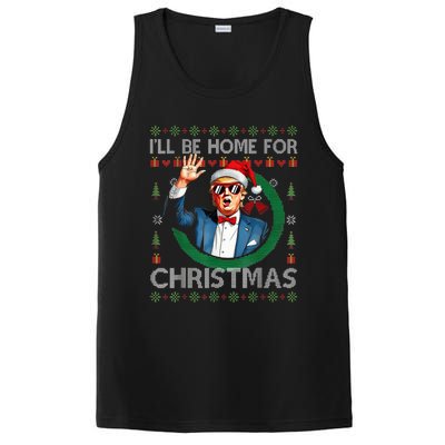 ILl Be Home For Christmas Funny Trump 2024 Ugly Xmas PosiCharge Competitor Tank