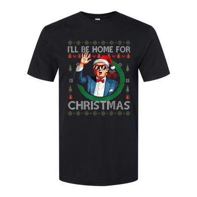 ILl Be Home For Christmas Funny Trump 2024 Ugly Xmas Softstyle CVC T-Shirt