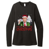 ILl Be Home For Christmas Xmas Trump Pajamas Holiday Santa Womens CVC Long Sleeve Shirt