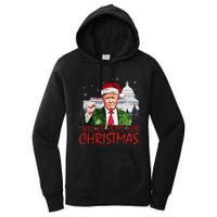 ILl Be Home For Christmas Xmas Trump Pajamas Holiday Santa Women's Pullover Hoodie