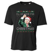 ILl Be Home For Christmas Funny Trump 2024 Ugly Christmas Cooling Performance Crew T-Shirt