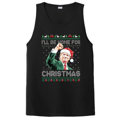 ILl Be Home For Christmas Funny Trump 2024 Ugly Christmas PosiCharge Competitor Tank