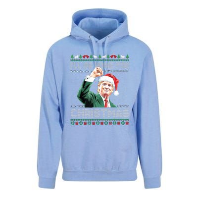 ILl Be Home For Christmas Funny Trump 2024 Ugly Christmas Unisex Surf Hoodie