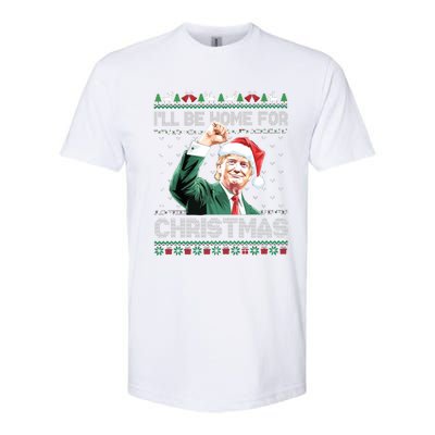 ILl Be Home For Christmas Funny Trump 2024 Ugly Christmas Softstyle CVC T-Shirt