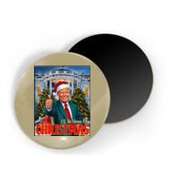 ILl Be Home For Christmas Santa Funny Trump Xmas On Back Magnet