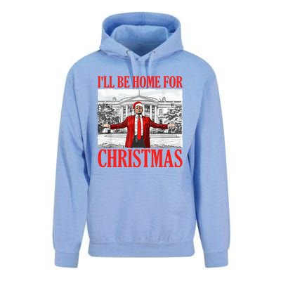 ILl Be Home For Christmas Santa Funny Trump Xmas Pajamas Unisex Surf Hoodie