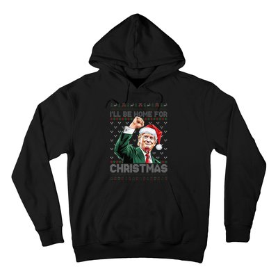 ILl Be Home For Christmas Santa Trump Xmas Ugly Pajamas Hoodie