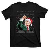 ILl Be Home For Christmas Santa Trump Xmas Ugly Pajamas T-Shirt