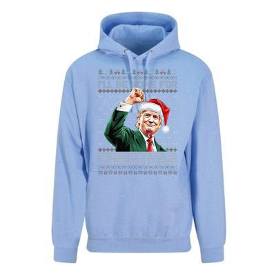 ILl Be Home For Christmas Santa Trump Xmas Ugly Pajamas Unisex Surf Hoodie