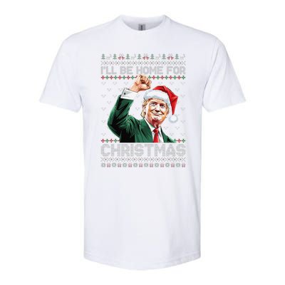 ILl Be Home For Christmas Santa Trump Xmas Ugly Pajamas Softstyle CVC T-Shirt