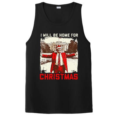 ILl Be Home For Christmas Funny Trump Santa Xmas 2024 PosiCharge Competitor Tank