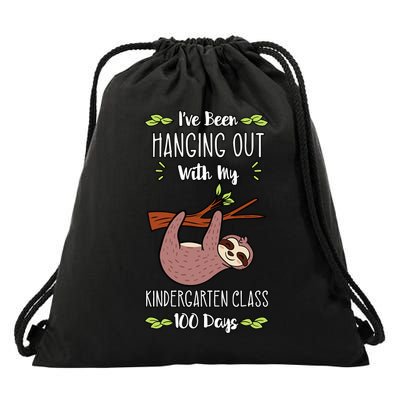 I've Been Hanging Out With My Kindergarten Class 100 Days Cool Gift Drawstring Bag