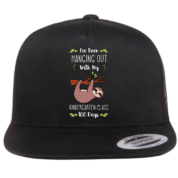 I've Been Hanging Out With My Kindergarten Class 100 Days Cool Gift Flat Bill Trucker Hat