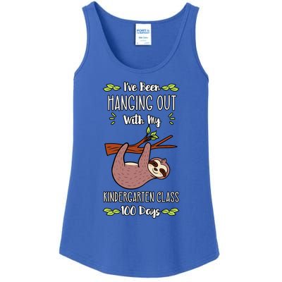 I've Been Hanging Out With My Kindergarten Class 100 Days Cool Gift Ladies Essential Tank