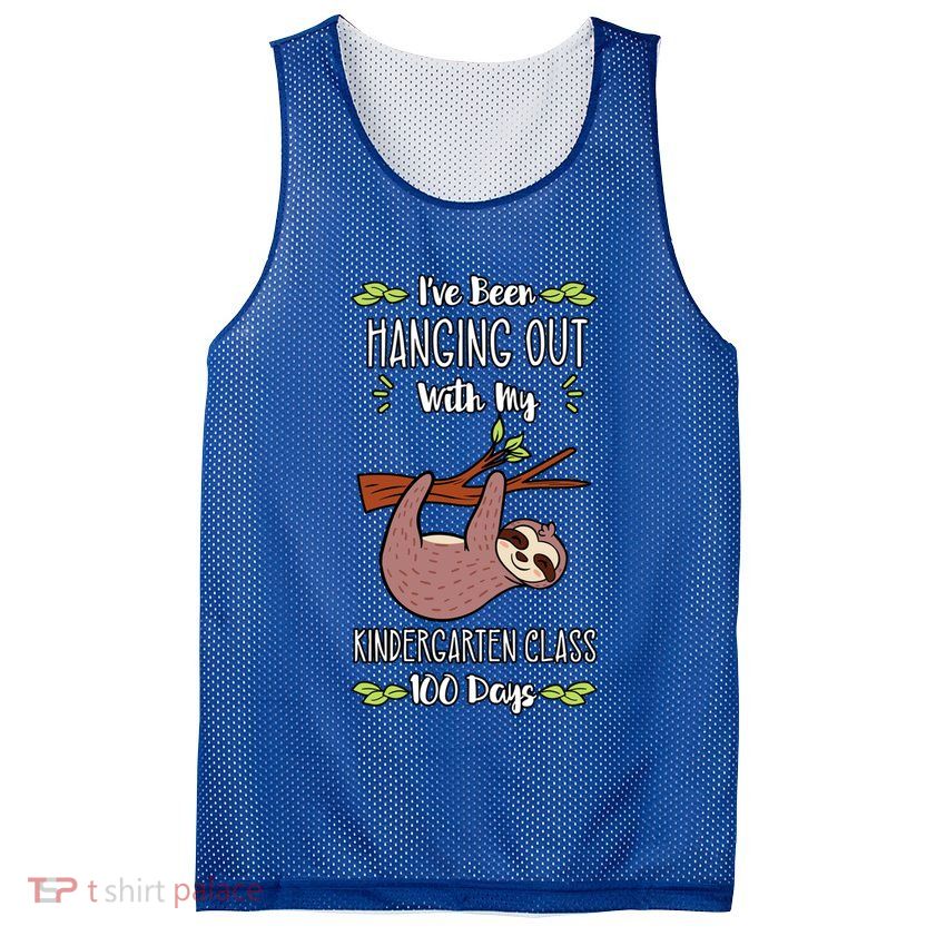 I've Been Hanging Out With My Kindergarten Class 100 Days Cool Gift Mesh Reversible Basketball Jersey Tank