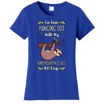 I've Been Hanging Out With My Kindergarten Class 100 Days Cool Gift Women's T-Shirt