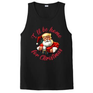 ILl Be Home For Christmas Santa Funny Trump Xmas Gift PosiCharge Competitor Tank