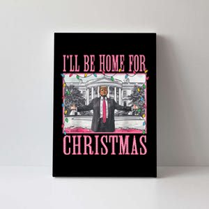 ILl Be Home For Christmas Santa Funny Trump Xmas Pajamas Canvas